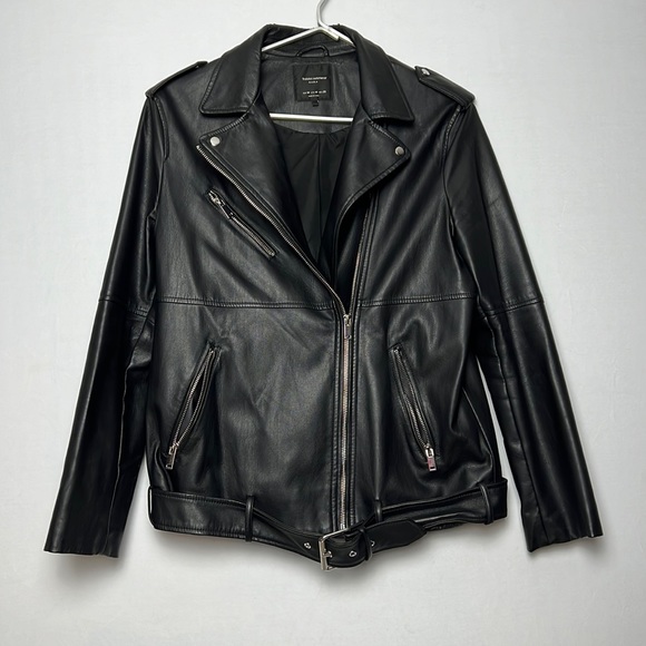 Zara Jackets & Blazers - Zara | Printed Faux Leather Jacket